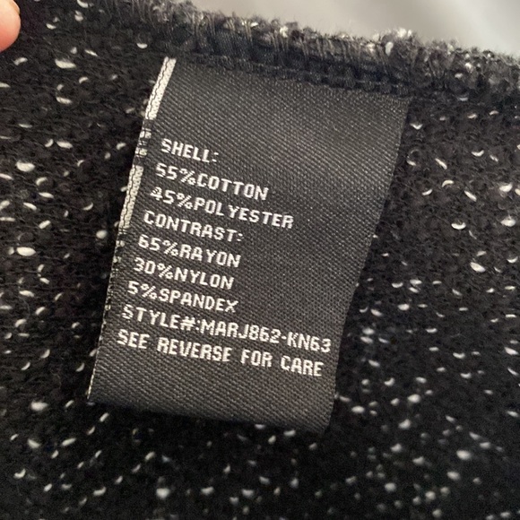 XL comfy cardigan. Mainly black with white threaded through. - Picture 4 of 5